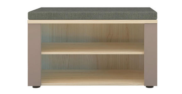 GARDEROBENBANK  in 80/48/38 cm  - Taupe/Eichefarben, Design, Holzwerkstoff/Kunststoff (80/48/38cm) - Voleo