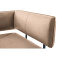 ECKBANK 190/150 cm  in Schwarz, Beige  - Beige/Schwarz, MODERN, Textil/Metall (190/150cm) - Cantus