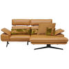 ECKSOFA in Echtleder Bernsteinfarben  - Beige/Bernsteinfarben, Design, Leder/Metall (239/152cm) - Koinor