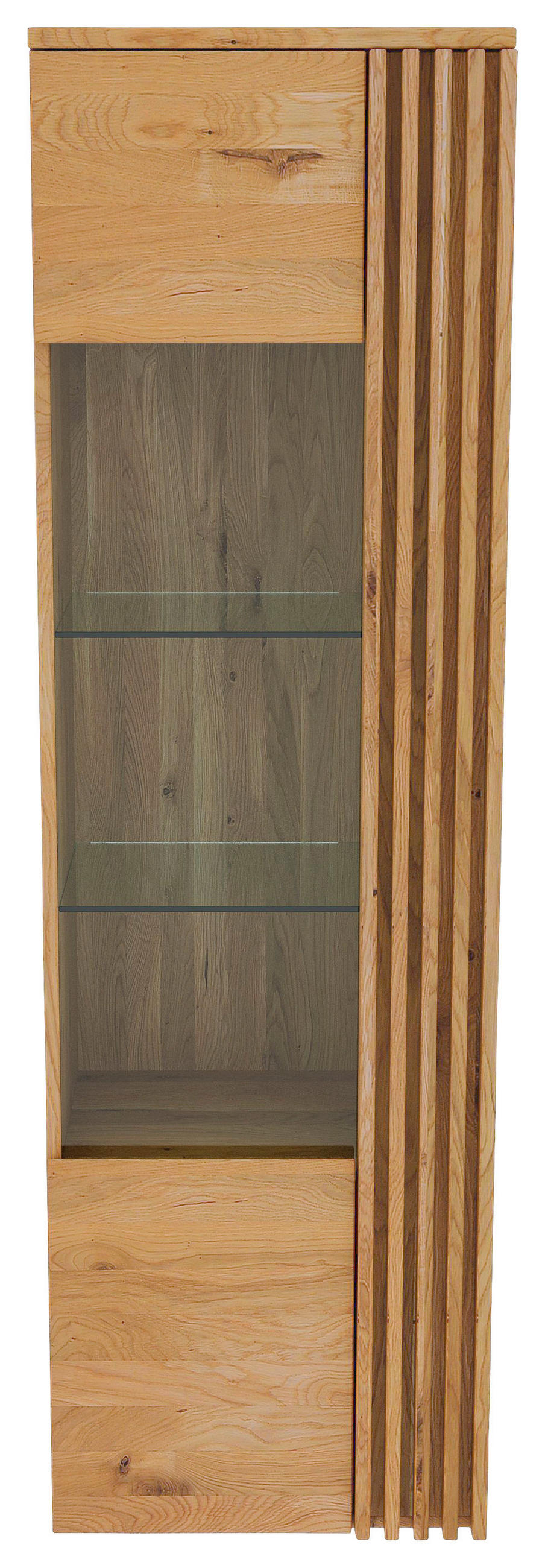 VITRIN tömör tölgy tölgyfa színű  - tölgyfa színű, Natur, üveg/fa (59.6/200/44cm) - Linea Natura