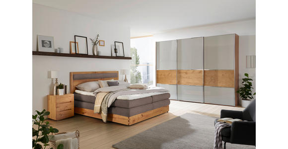 BOXSPRINGBETT 160/200 cm in Braun, Eichefarben - Eichefarben/Schwarz, KONVENTIONELL, Holz/Holzwerkstoff (160/200cm) - Valnatura