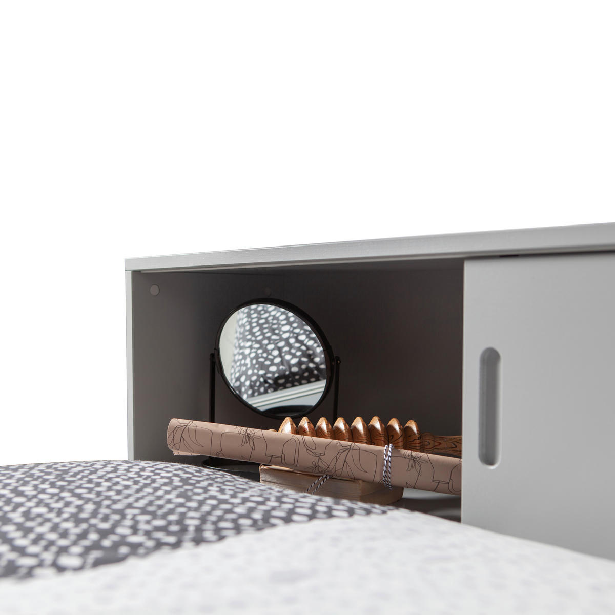 BETT 90/200 cm  in Grau  - Grau, Design, Holz (90/200cm) - Livetastic