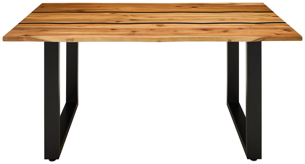 ESSTISCH in Holz, Metall 160/90/76 cm  - Akaziefarben, LIFESTYLE, Holz/Metall (160/90/76cm) - Linea Natura