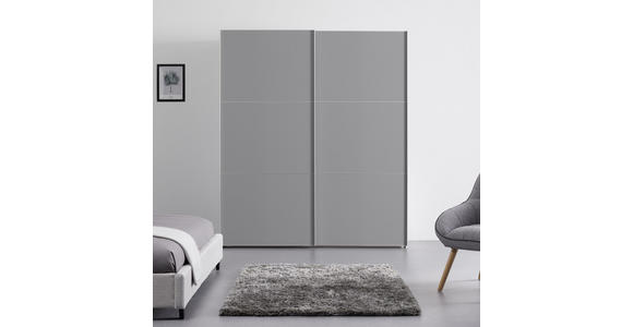 SCHWEBETÜRENSCHRANK 188/222/68 cm 2-türig  - Alufarben/Grau, Holzwerkstoff/Metall (188/222/68cm) - Moderano