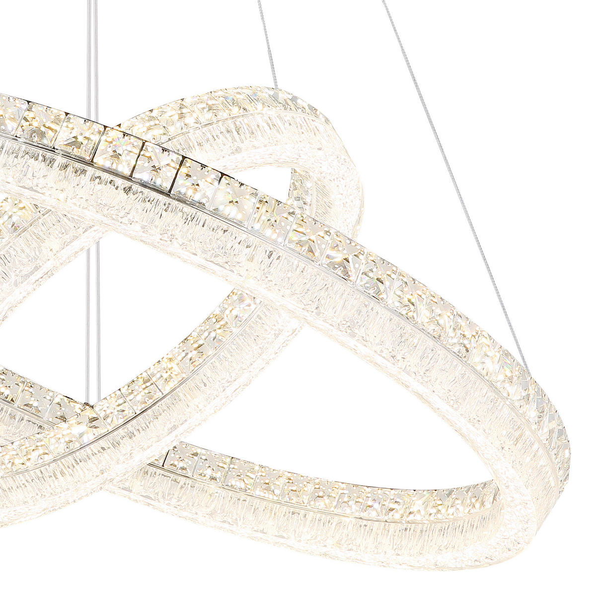 LED-HÄNGELEUCHTE 80/120 cm  - Klar/Chromfarben, Design, Glas/Kunststoff (80/120cm) - Globo