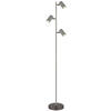 STEHLEUCHTE - Schwarzchrom/Grau, Design, Kunststoff/Metall (21,5/23/154cm) - Globo