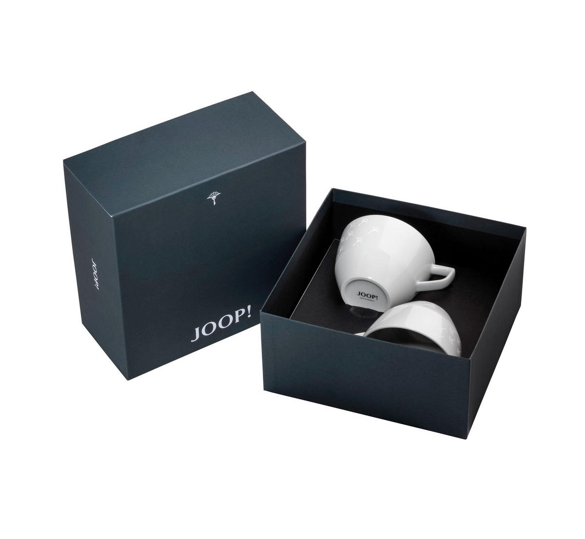 TASSENSET Faded Cornflower 2-teilig  - Weiß, Design, Keramik (9,3/6,5cm) - Joop!