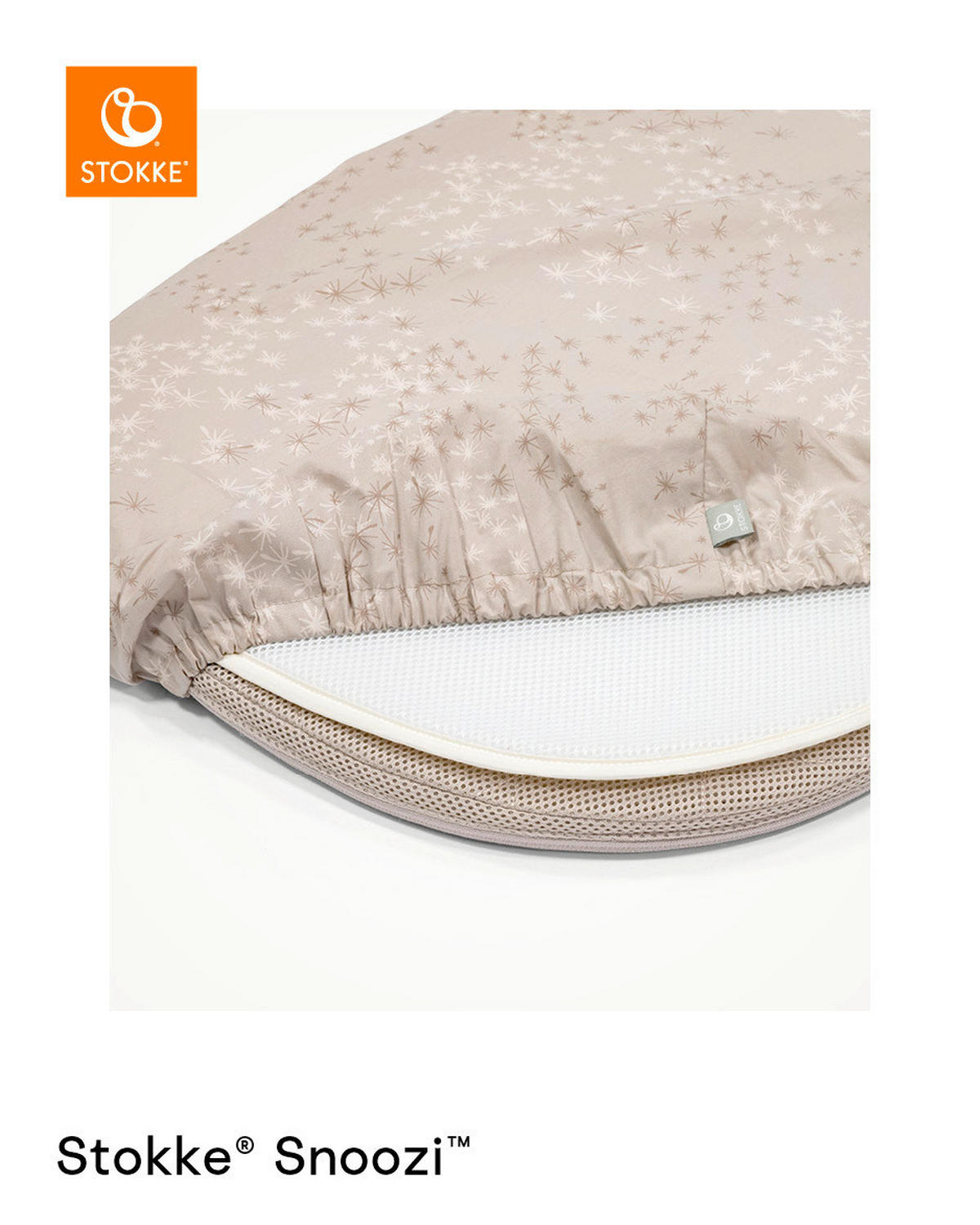 OBPOSTELJNA POSTELJICA Snoozi bukev 59,7/76/87,1 cm naravne barve, bež  - naravne barve/bež, Basics, kovina/tekstil (59,7/76/87,1cm) - Stokke