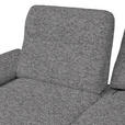 ECKSOFA in Chenille, Flachgewebe Grau  - Schwarz/Grau, Design, Textil/Metall (318/165cm) - Xora