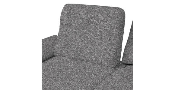 ECKSOFA in Chenille, Flachgewebe Grau  - Schwarz/Grau, Design, Textil/Metall (318/165cm) - Xora