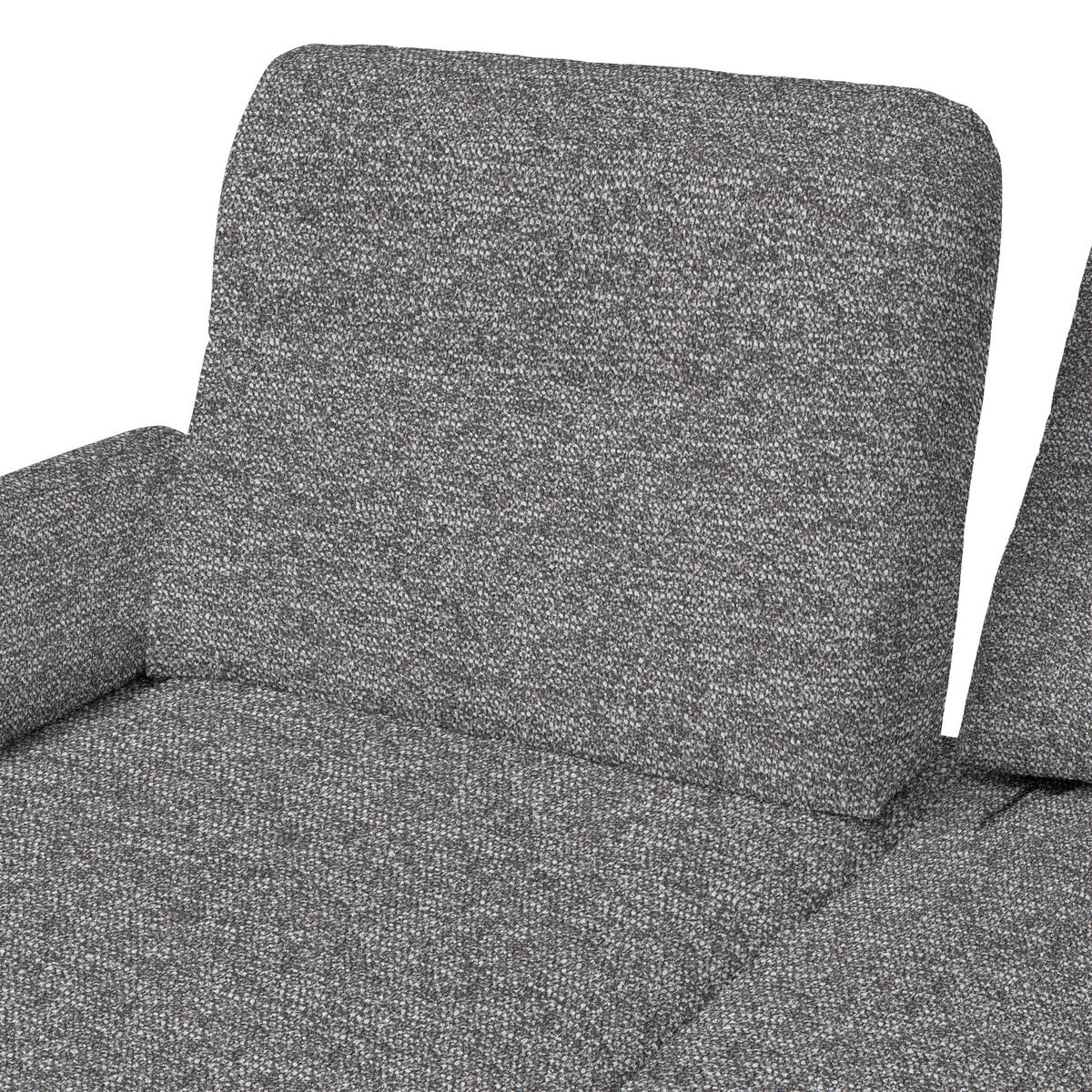 ECKSOFA  in Chenille, Flachgewebe Grau  318/165 cm  - Schwarz/Grau, Design, Textil/Metall (318/165cm) - Xora