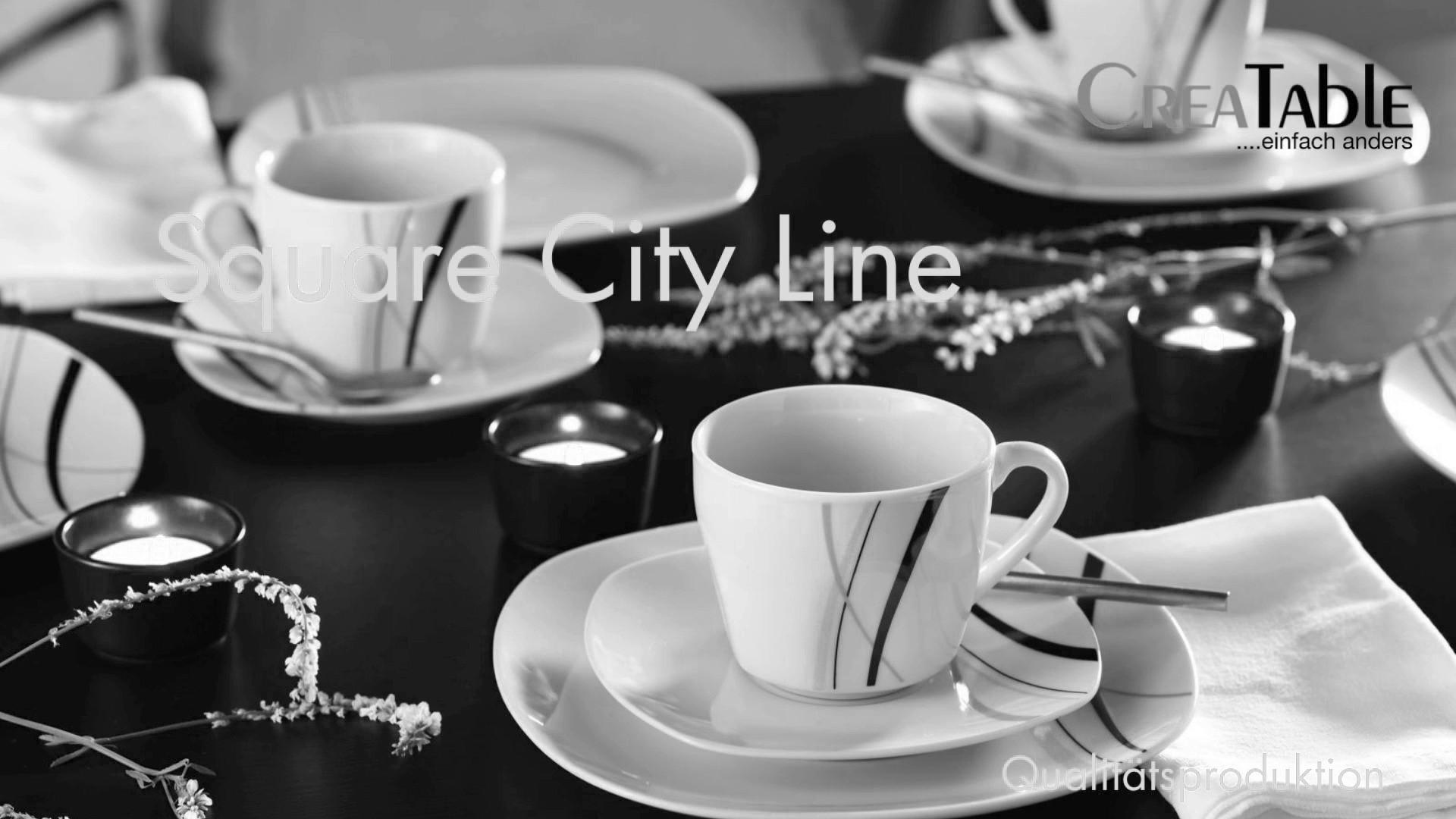 TAFELSERVICE Weiß 12-teilig Square  - Weiß, Trend, Keramik - Creatable