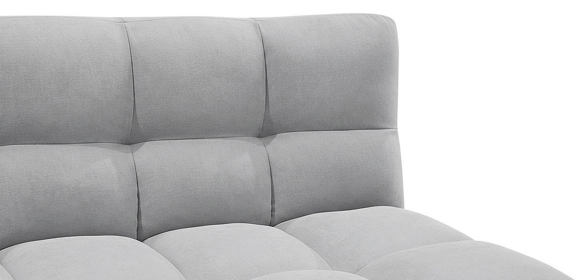 SCHLAFSOFA Flachgewebe Hellgrau  - Hellgrau/Schwarz, Design, Holz/Textil (183/78/92cm) - MID.YOU