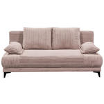SCHLAFSOFA  mit Cord Rosa  - Schwarz/Rosa, KONVENTIONELL, Kunststoff/Textil (211/96/105cm) - Carryhome