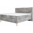 BOXSPRINGBETT 180/200 cm  in Grau  - Eichefarben/Grau, Design, Holz/Textil (180/200cm) - Esposa