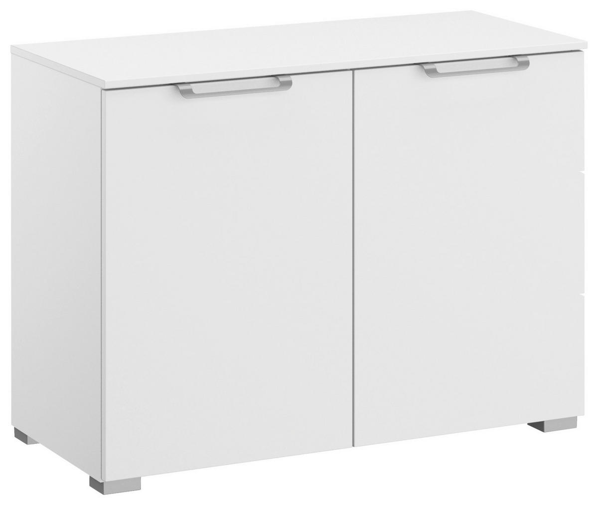 KOMMODE 80/61/42 cm Weiss  - Weiss/Silberfarben, Design, Holzwerkstoff/Kunststoff (80/61/42cm) - Novel