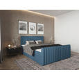 BOXBETT 160/200 cm  in Blau  - Blau/Schwarz, Basics, Kunststoff/Textil (160/200cm) - Carryhome