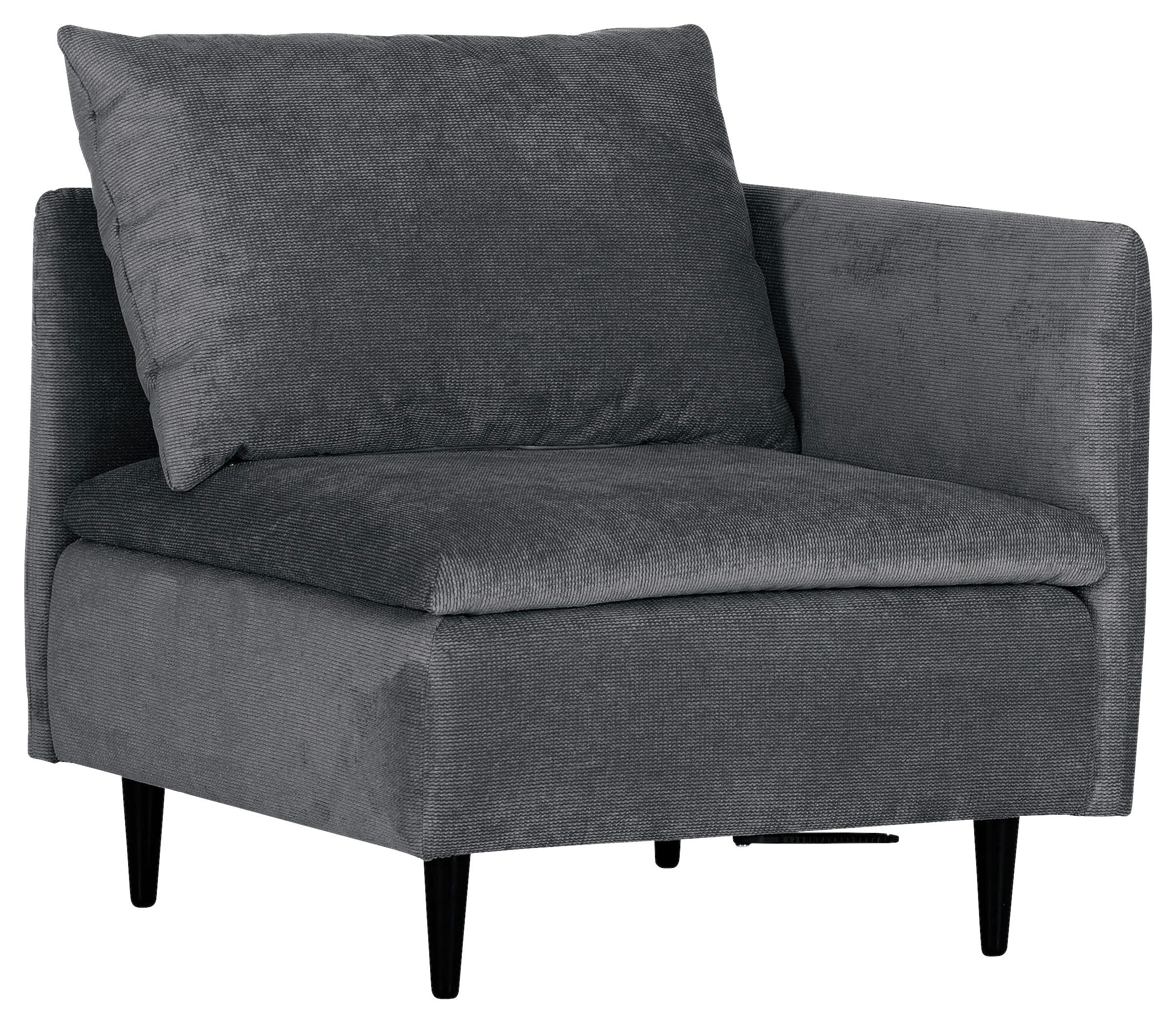SOFAELEMENT Flachgewebe Anthrazit  - Anthrazit/Schwarz, KONVENTIONELL, Holz/Textil (83/72/83cm) - Carryhome
