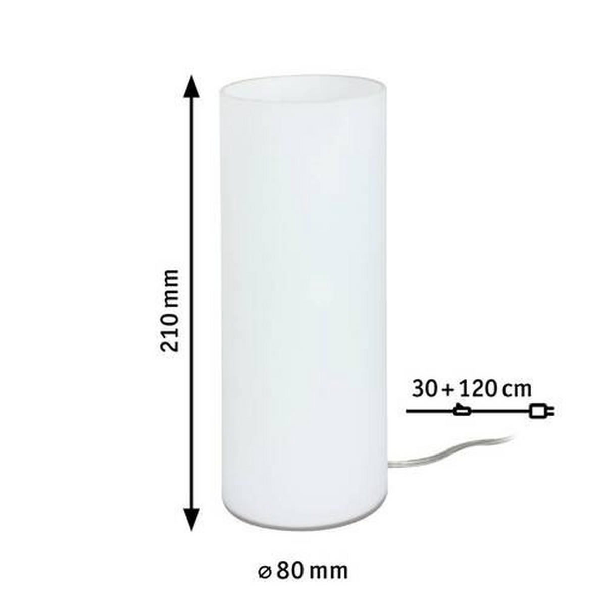 TISCHLEUCHTE 21/8 cm   - Opal, Basics, Glas (21/8cm) - Paulmann