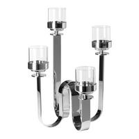 TEELICHTHALTER  - Silberfarben, Basics, Metall (26/26/28,2cm)