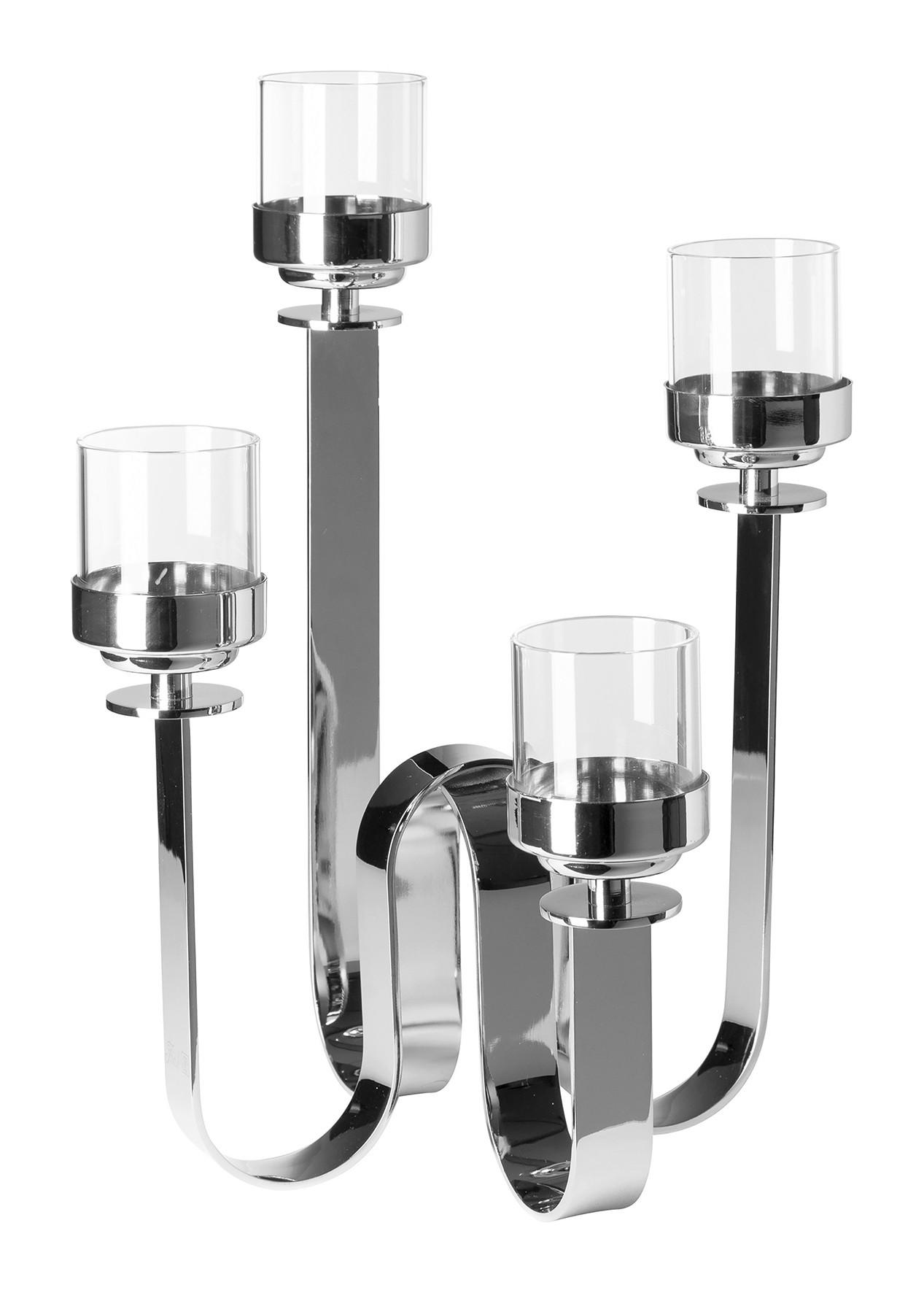 XXXLutz Teelichthalter Silber 26x28.2x26 cm