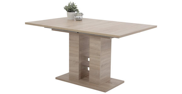 ESSTISCH 140-220/90/76 cm Holzwerkstoff Sonoma Eiche rechteckig  - Eichefarben/Sonoma Eiche, Design, Holzwerkstoff (140-220/90/76cm) - Carryhome