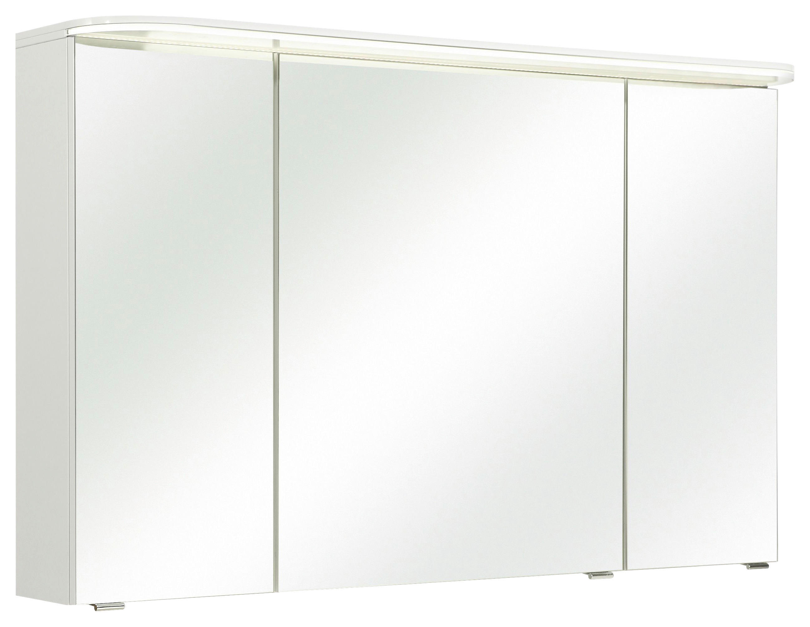 SPIEGELSCHRANK 120/72,3/17 cm - Chromfarben/Weiß, KONVENTIONELL, Glas/Holzwerkstoff (120/72,3/17cm) - Pelipal