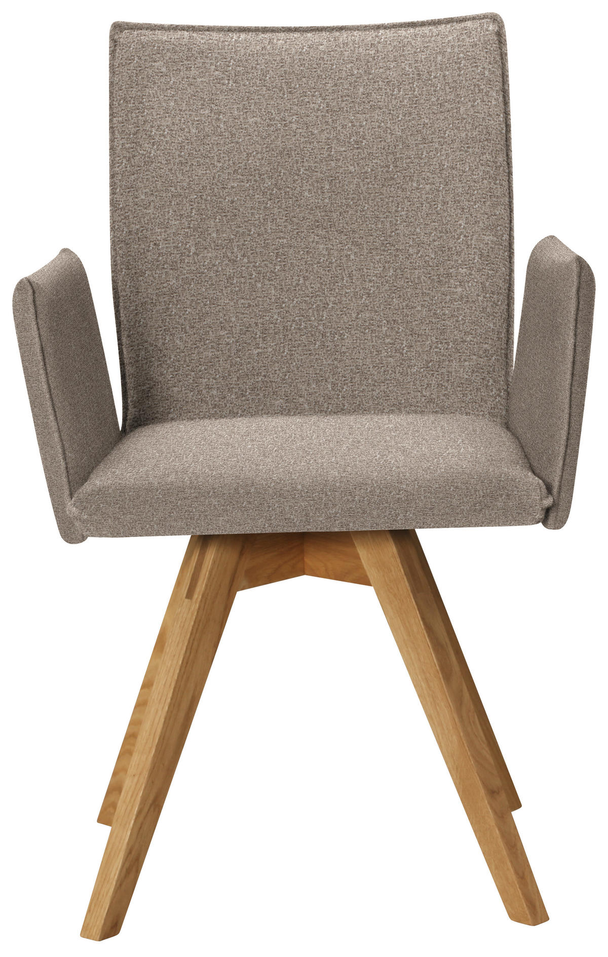 ARMLEHNSTUHL  in Samt  - Hellbraun/Eichefarben, Konventionell, Holz/Textil (60/91/61cm) - Moderano