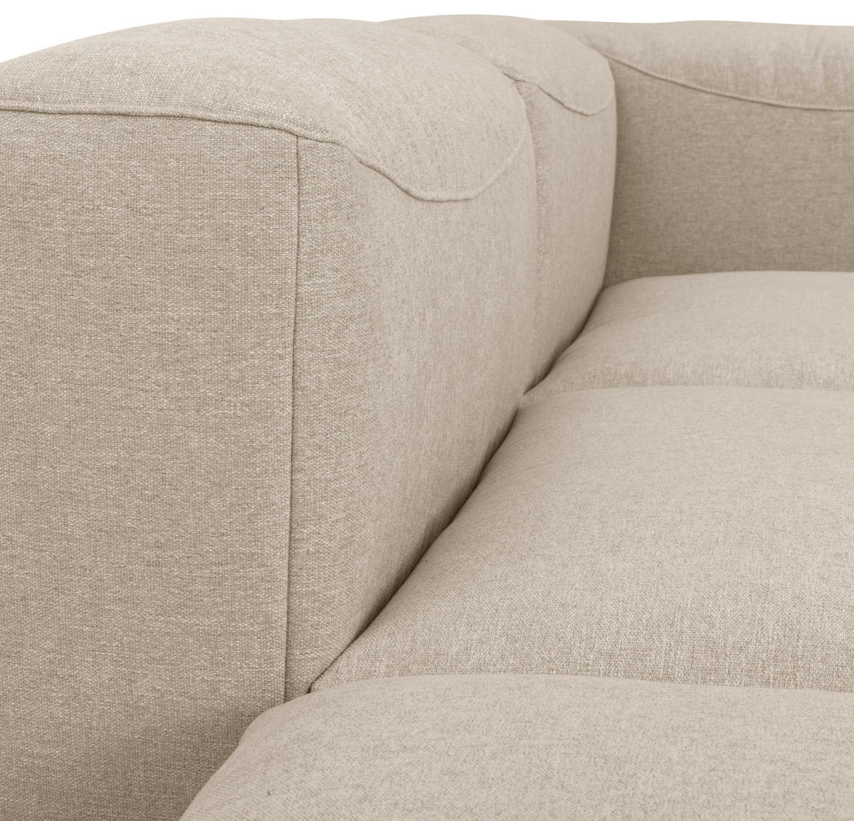 OTTOMANE LENA Flachgewebe Creme  - Creme, Design, Kunststoff/Textil (250/73/100cm) - Max Winzer