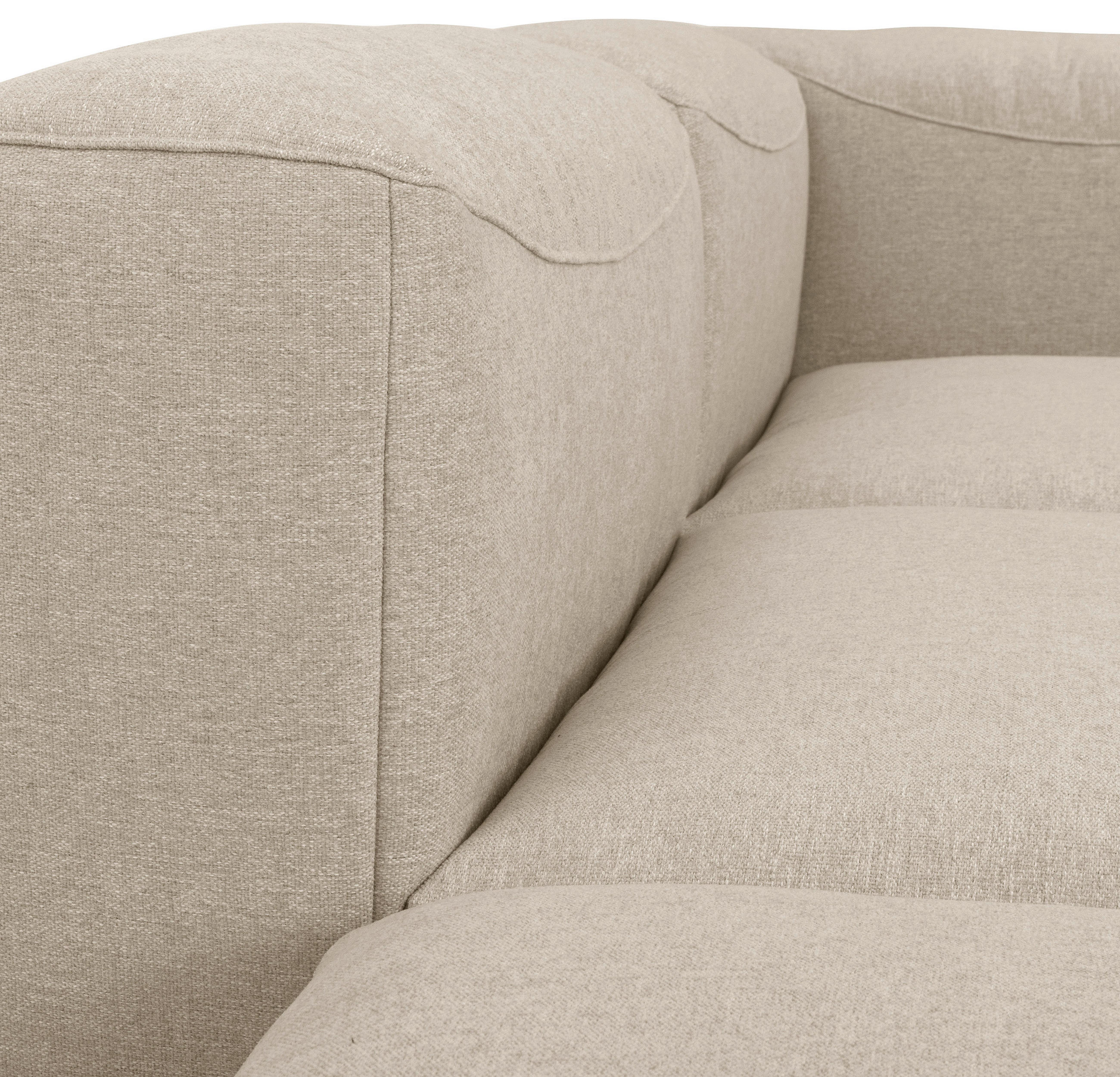 Thumbnail - Max Winzer Ottomane Lena, Creme, Textil, Uni, 250x73x100 cm, Goldenes M, Made in Germany, Typenauswahl, Rücken echt, Woh...