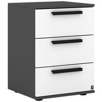 NACHTSCHRANK 46/48,6/46 cm furniert  - Dunkelgrau/Anthrazit, Design, Holzwerkstoff/Metall (46/48,6/46cm) - Musterring