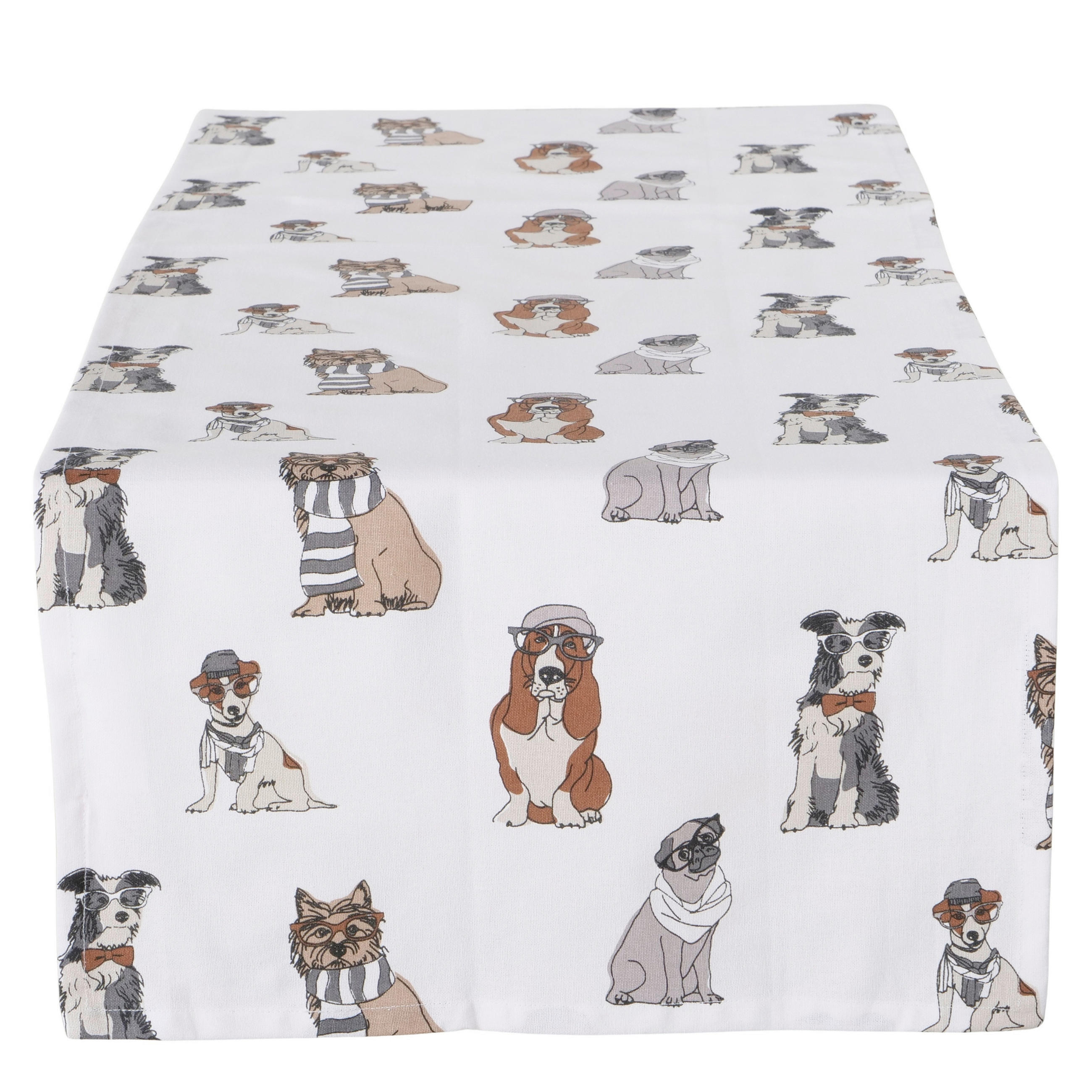 Boltze Home BĚHOUN NA STŮL, 140/40 cm, bílá, světle šedá, béžová