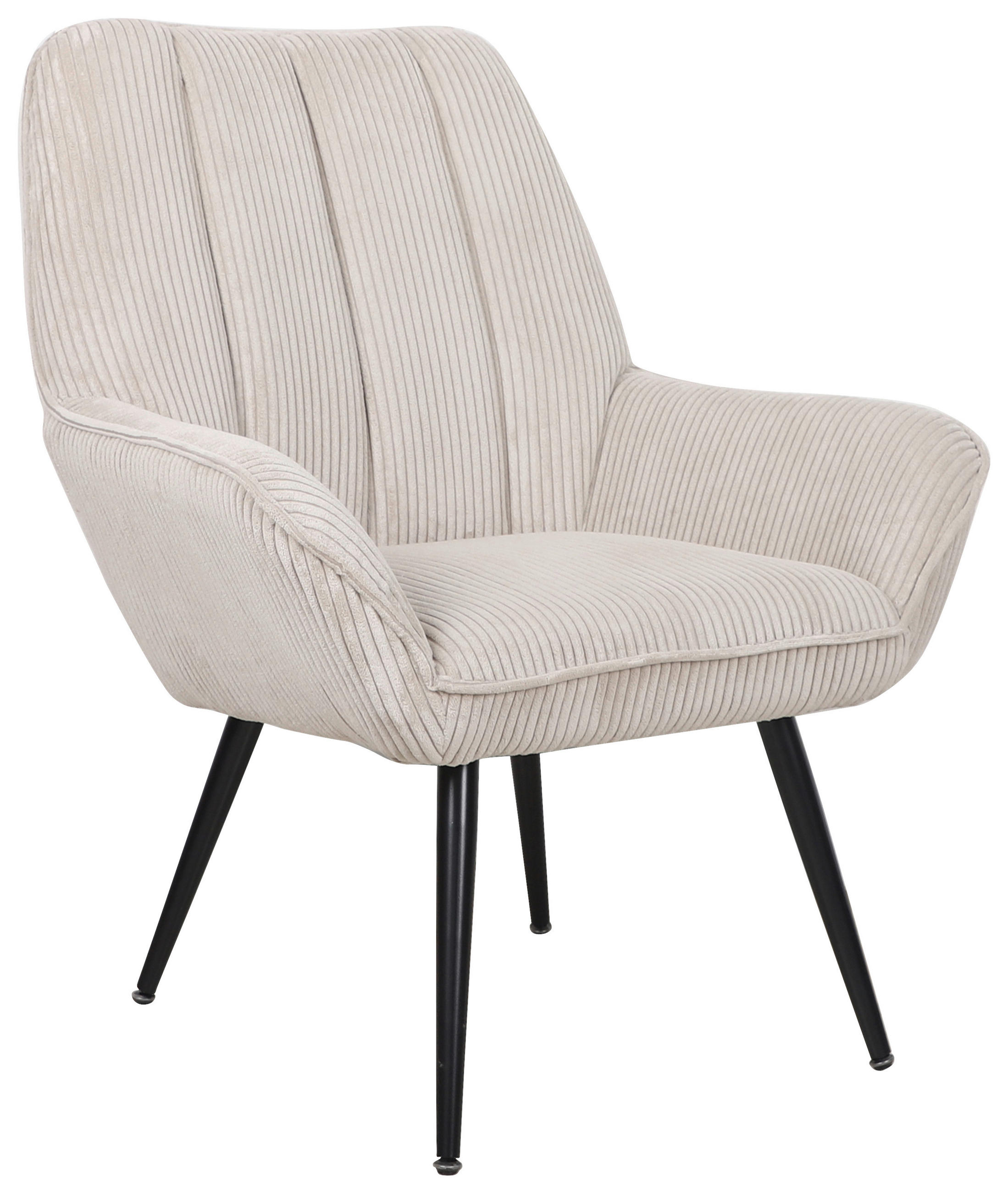 Cantus Sessel Schwarz, Beige 80x96x76 cm