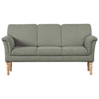 SOFA Flachgewebe Grün  - Naturfarben/Grün, Romantik / Landhaus, Holz/Textil (186/96/80cm) - Sit & More