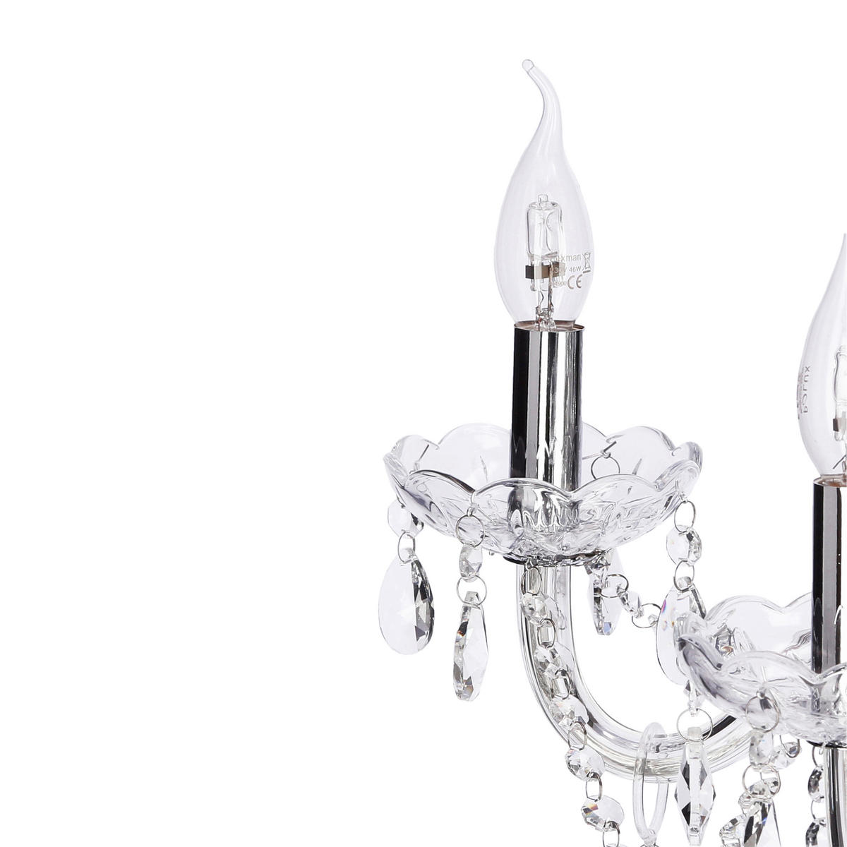 PENDELLAMPA Cristallo 78/78/125 cm  - kromfärg, Klassisk, metall/glas (78/78/125cm)