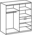DREHTÜRENSCHRANK 180/197/58 cm 6-türig  - Weiß Hochglanz/Alufarben, MODERN, Holzwerkstoff/Kunststoff (180/197/58cm) - MID.YOU