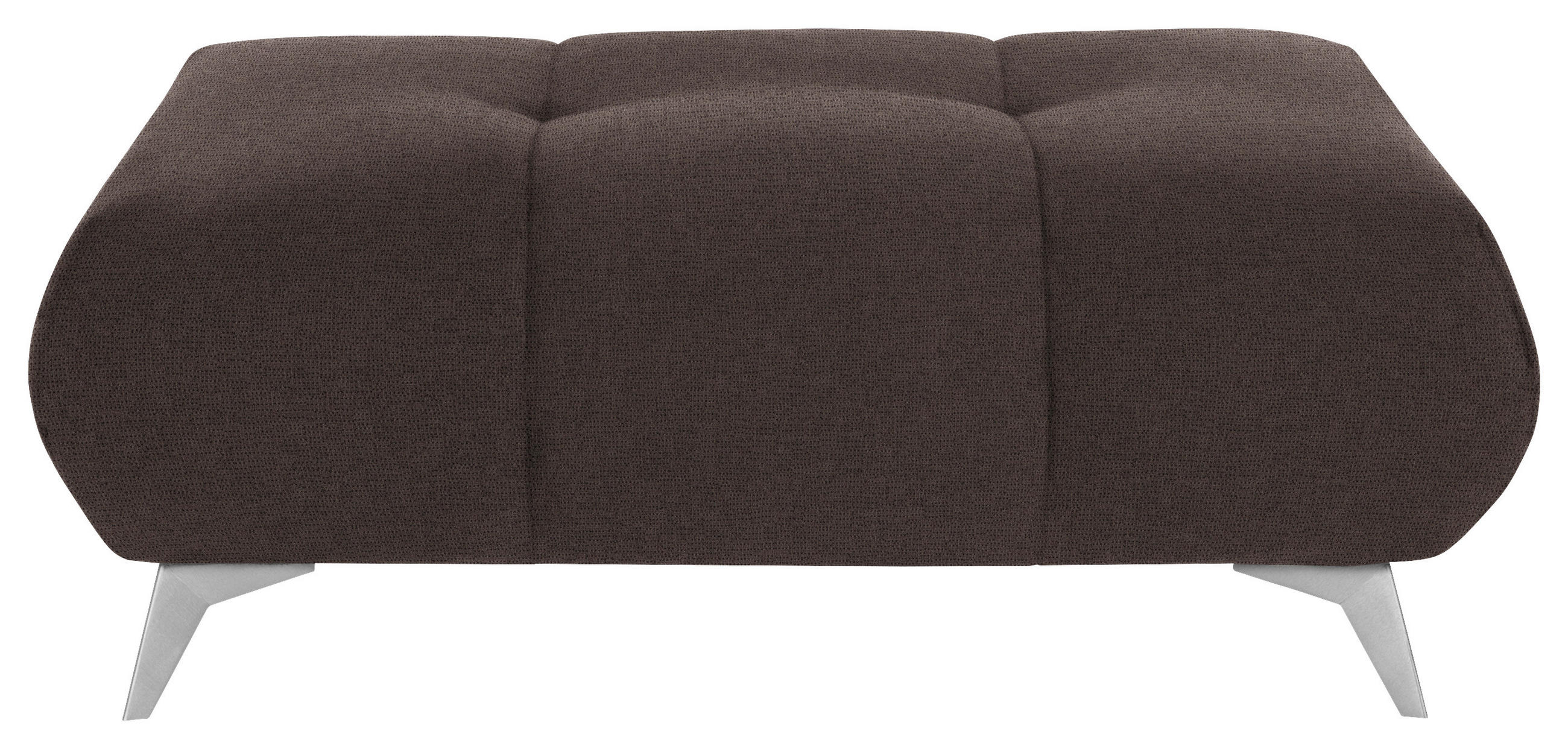 HOCKER in Textil Braun - Edelstahlfarben/Braun, Design, Textil/Metall (120/43/70cm) - Hom`in