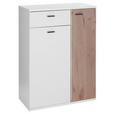 SCHUHSCHRANK 75/102/37 cm  - Eichefarben/Anthrazit, Design, Holzwerkstoff/Metall (75/102/37cm) - Voleo