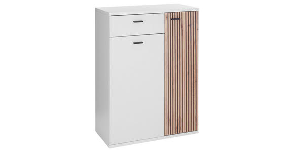 SCHUHSCHRANK 75/102/37 cm - Eichefarben/Anthrazit, Design, Holzwerkstoff/Metall (75/102/37cm) - Voleo
