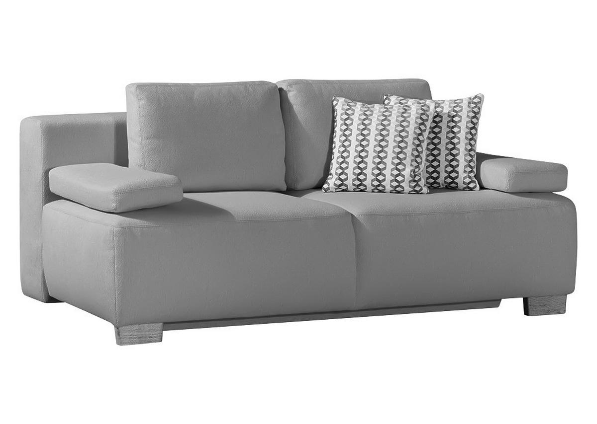 ZOFA BOXSPRING,  svetlo siva les, kovina, tekstil  - svetlo siva/hrast artisan, Design, kovina/tekstil (205/93/108cm) - Novel
