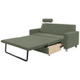 3-SITZER-SOFA in Flachgewebe Hellgrün  - Chromfarben/Hellgrün, Design, Textil/Metall (195/83/85cm) - Xora