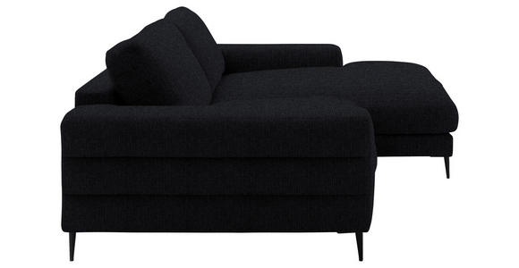 ECKSOFA  in Flachgewebe Schwarz  253/177 cm  - Schwarz, Design, Textil/Metall (253/177cm) - Dieter Knoll