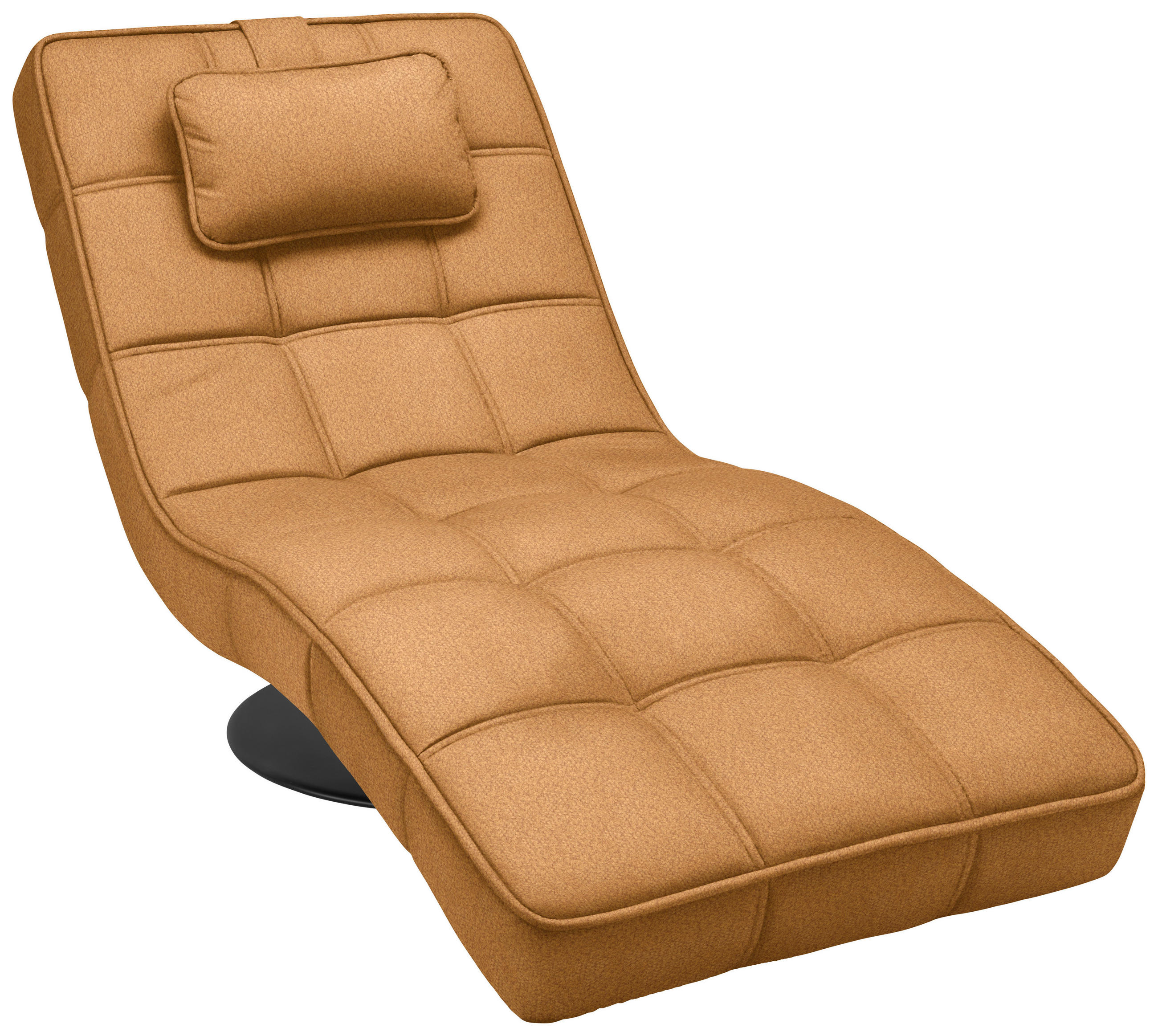 LIGGFÅTÖLJ i vävt tyg orange  - orange/svart, Design, metall/textil (74/86/162cm) - Livetastic