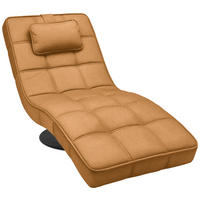 LIGGFÅTÖLJ i vävt tyg orange  - orange/svart, Design, metall/textil (74/86/162cm) - Livetastic