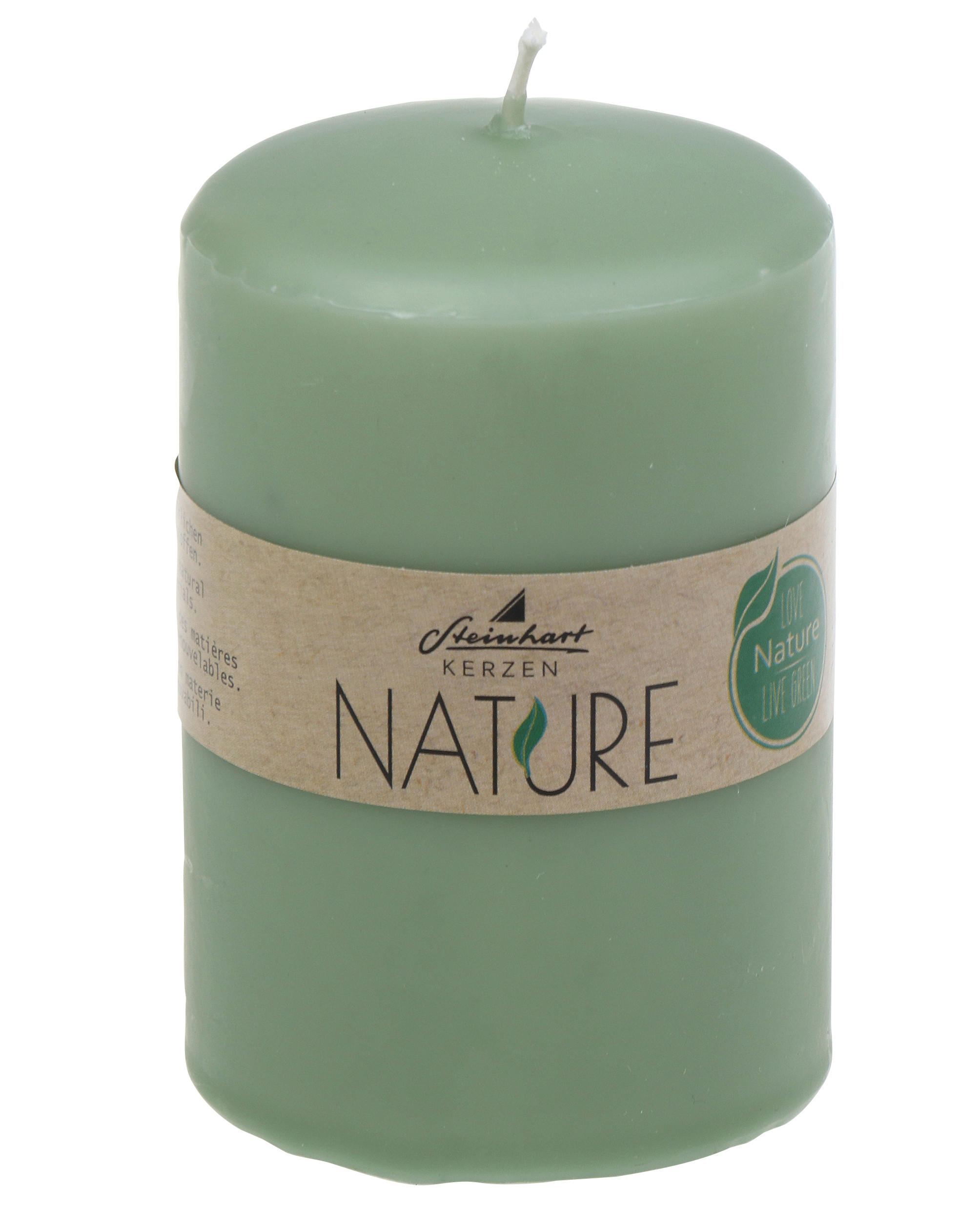 STUMPENKERZE  - Basics, Naturmaterialien (6,7/10cm)