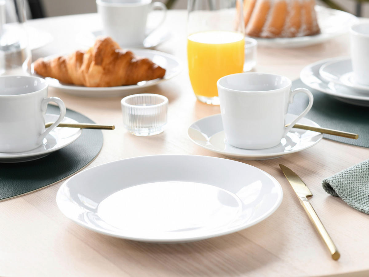 KAFFEESERVICE Weiß Base Weiß 18-teilig  - Weiß, Basics, Keramik - Creatable