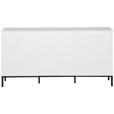 SIDEBOARD  150/77/35 cm  - Schwarz/Weiß, Design, Holzwerkstoff/Metall (150/77/35cm) - Hom`in