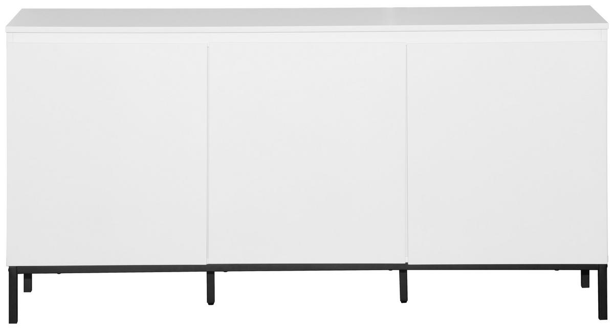 SIDEBOARD  in 150/77/35 cm  - Schwarz/Weiß, Design, Holzwerkstoff/Metall (150/77/35cm) - home24