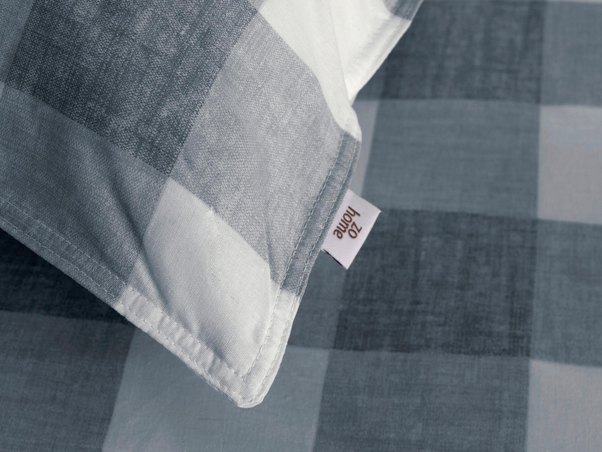 BETTWÄSCHE 2-teilig Quattro-di-Lino Renforcé 135/200 cm  - Petrol, Basics, Textil (135/200cm)