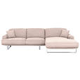 ECKSOFA  in Webstoff Rosa  304/184 cm  - Rosa, Design, Textil/Metall (304/184cm) - Dieter Knoll